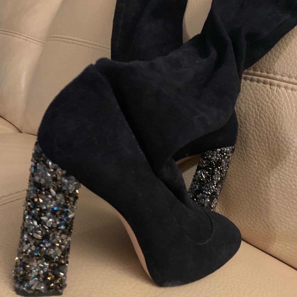 Sophia Webster over-the-knee boots.